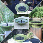 Solar Fountain Ceramic Bird Bath,Birdbaths for Outdoors,Outdoor Fountain Bird Bath,Garden and Home Décor.