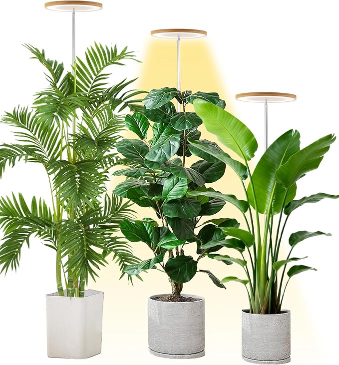 Plant Grow Light,yadoker LED Growing Light Full Spectrum for Indoor Plants,Height Adjustable, Automatic Timer, 5V Low Safe Voltage,Idea for Large Plant Light