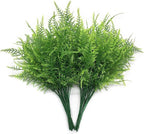 PASYOU Artificial Shrubs, Plastic Plants Fake Bushes Grass Greenery Leaves Shrub Bush Home Garden Indoor Outdoor Verandah Wedding Party DIY Table Arrangement Decoration Planting Filler 8 Bundles