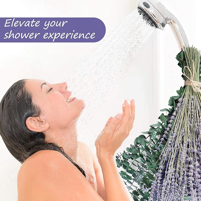 70PCS Preserved Eucalyptus Stems & Dried Lavender Bundles for Shower, 17'' Natural Real Live Eucalyptu Leaves Greenery Hanging Lavender Flowers Shower Plant, Fragrance, Vase Decor