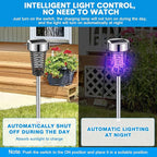 Qualirey 4 Pack Solar Bug Zapper Outdoor Waterproof Mosquito Repellent Killer Bug Zapper Lamp with LED Light for Outdoor Garden Patio Yard (Purple Light,Silver)