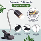 Small Turtle Tank Kit for Aquatic Turtles – Complete Starter Habitat with Filter, UVB Lamp, Basking Platform, Plants – Turtle Aquarium Kit (Black)
