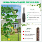 DoCred Garden Arch Trellis for Climbing Plants, 79 Inch Tall Metal Plant Support Trellis Archway for Climbing Vine Vegetable/Fruit/Flower Outdoor Yard Lawn Garden Arch Tunnel Trellis