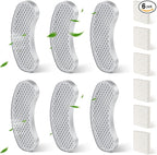 6 Pack Cat Water Fountain Filters Replacement & Sponges, 2~3 Months Using Time, Updated 6-Layers Filttration to Provide Clean Water to Your Pets, Compatible with Petlipo Cat Fountains