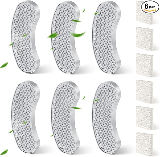 6 Pack Cat Water Fountain Filters Replacement & Sponges, 2~3 Months Using Time, Updated 6-Layers Filttration to Provide Clean Water to Your Pets, Compatible with Petlipo Cat Fountains