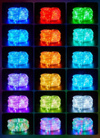 Brightown Solar String Lights Outdoor Waterproof, 18 Colors Changing 39FT Fairy Rope Light Solar Powered with Remote, 100 LEDs Multicolor Trampoline Light Rope Lighting for Outside Christmas Party