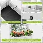 Durable Resin Raised Garden Bed with Drainage Holes & Reinforced Corners - Lightweight Flower Boxes Outdoor for Vegetables, Herbs, and Patio Garden Enclosure System (Ashen, 43.43*18.27*64.29)