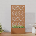 Casaphoria Metal Raised Garden Bed with Trellis, 59"x30"x12" Planter Box for Climbing Plants, Vegetables & Vines, Features Drainage Holes and Privacy Screen, Brown-Star