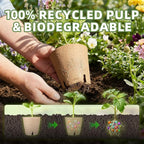 70Pcs Biodegradable 4” Peat Pots with 70Pcs Plant Labels, Biodegradable Seed Starter Pots with Drainage Holes, Nursery Pots for Seedlings, Herbs, Vegetables, Flowers, Gardening Kit