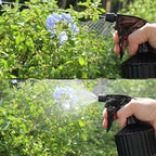 OFFIDIX Glass Spray Bottle, Pressure Watering Can, Indoor Plant Mister, Adjustable Nozzle Watering Glass 0.45L/15.22oz Spray Bottle for Garden Plants Cleaning Solutions (Black)