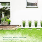 36Pcs Artificial Grass Plants Outdoor Faux Shrubs Wheat Grass Green Onion Grass Artificial Greenery Tall Stems for Indoor Outdoor Office Home Decor（Green Red Tail）