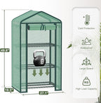Greenhouse for Indoor Outdoor, Small Plastic Plant Green House 3-Tier Rack Stand Portable Greenhouses with Durable PE Cover for Seedling