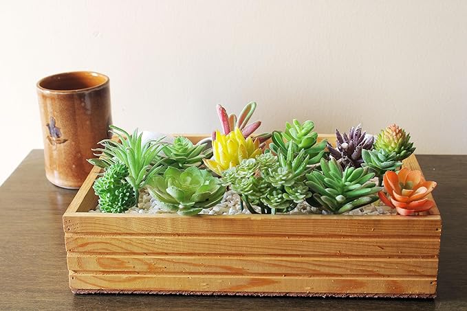 DECOROUS Artificial Succulent Plants - 16 Pack - Mini Faux Succulents - Small Unpotted Fake Succulent Set for Home and Office Décor - Realistic Succulents Plants Artificial Picks for Indoor and Oudoor