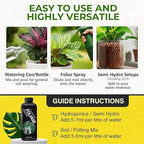 Growth Technology GT Foliage Focus - Liquid Indoor Plant Food for Houseplants, Tropical Plants, Aroids, Ferns and Palms – Concentrated Formula for Vibrant Leaves and Dense Foliage – 1 Quart (946 mL)