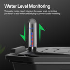 VIVOSUN 4-Pack FlexFeed Self-Watering Pots, Auto Irrigation Fabric Pot Base with Water Meter & Maintenance Window, for Use Indoors/Outdoors in Grow Tents, Greenhouses, Gardens