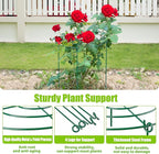 4 Pack Peony Cages and Supports, 14" Dx24 H Plant Supports for Outdoor Plants, Heavy Duty Metal Peony Support Cage Flower Support Rings, Plant Support Ring for Rose Tomato Hydrangea Strawberry