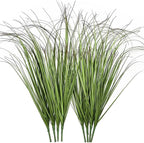 Artificial Plants, Fake Wheat Grass Tall Shrubs Bundles, Faux Greenery Plastic Plant Indoor Outdoor Decoration Home Garden Christmas Party Table Centerpieces Vase DIY Decor - Tail End Red Leaves 8 Pcs
