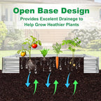 JERIA 6×3×1ft Raised Garden Bed with Support Rods,Galvanized Raised Garden Bed Kit Outdoor Metal Gardening Planter Box for Vegetable, Fruits, Flower