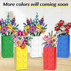 Vase for LEGO 10347 10280 10328 Flowers, for Lego Flower Bouquet Building Set,Display Stand for LegoRoses Cherry Blossom Sunflower Tulips Daffodils Lotus-Gift for Lego Flowers Lover(vase only)-White