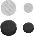 Quacc 100 PCS Flower Pot Hole Mesh Pad, 2/4 Inch Round Plant Pot Drainage Mat, Plant Potting Bonsai Bottom Grid Mat to Prevent Soil Loss (Black)