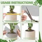 10Pcs Plant Pot Grids, Plant Protector from Cats, Cuttable Breathable Soil Covers Protectors from Animals, Reusable Mesh Guard for Indoor Outdoor Potted Plants & Garden