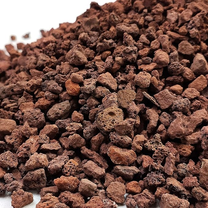 FANTIAN 10 lbs Red Lava Rocks for Fire Pits,5-8 mm Crush Volcanic Rock Gravel Potting Mix for Succulent Cactus Bonsai Aquarium and Garden Landscaping