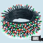 JMEXSUSS 200 LED Red White and Green Christmas Lights Outdoor, 66ft Connectable Twinkle String Lights Plug in, 8 Modes Waterproof Christmas Tree Lights for Outside Indoor Yard Xmas Decoration