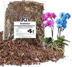 Orchid Bark Potting Mix 9 Quart, Mix Pine Bark,Perlite, Sphagnum Moss and Clay Pebbles for Plants, Orchid Garden Soil for Potting,Repotting