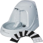 PetSafe Drinkwell Platinum Cat Water Fountain - Pet Fountain for All Pet Sizes, Encourages More Drinking, Includes 12-Pack of Replaceable Carbon Filters, Indoor Use, Grey (168 oz/5L)
