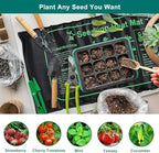 FINEST+ Seed Starter Tray with Heat Mat and Grow Light,5 Pack Seedling Starter Trays with Time Controller,Seedling Starter Tray with Adjustable Brightness,Seed Starting Kit with Adjustable Humidity