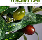 Tall Artificial Olive Tree Faux Trees Indoor Outdoor Realistic Floor Plant Large Fake Plants for House Modern Home Living Room Master Bedroom Office Front Porch Decor Outside Patio para decoracion