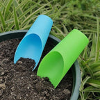 PENCK Soil Scoop for Indoor Plants - Plastic Mini Garden Plant Care Shovel Hand Tools Transplanting Succulent Cultivation Digging Scoops Kits, Green
