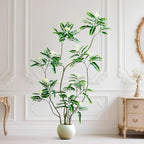 Artificial Locust Tree, 6FT Tall Artificial Plants Indoor with White Flowers & Pot, Large Floor Plant Faux Sophora Fake Flower Tree Silk Plants for Indoor Office Home Room Balcony Porch Decor