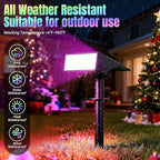 WENATY Solar Spot Lights Outdoor Color Changing, [7 Mode/12 Pack] Christmas Landscape Spotlights, Solar Lights Outdoor Waterproof,Led Powered Flood Light for Halloween Pathway Yard Garden Tree Walkway