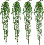 Waipfaru 8Pcs Artificial Hanging Plants, Fake Vines Fake Hanging Plants for Outdoors UV Resistant Ivy Artificial Plants Outdoor Faux Plants Indoor Bedroom Living Room Boho Wall Porch Shelf Decor