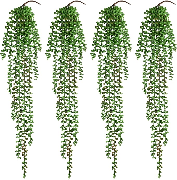 Waipfaru 8Pcs Artificial Hanging Plants, Fake Vines Fake Hanging Plants for Outdoors UV Resistant Ivy Artificial Plants Outdoor Faux Plants Indoor Bedroom Living Room Boho Wall Porch Shelf Decor