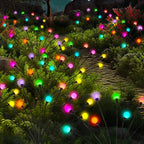 Solar Garden Lights Swaying, 40 LED Firefly Lights Outdoor Waterproof, Garden Decor Solar Lights Outdoor for Yard Porch Patio (4 Pack Multi-Colored)