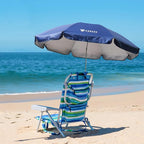 AMMSUN XL Chair Umbrella with Universal Clamp Adjustable 47 inches and 360-degree Swivel UPF 50+, Portable Clamp on Camping or Beach Chair, Stroller, Wheelchair, Golf cart, Navy Blue, Large-sized