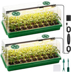 72 Cells Seed Starter Tray with Grow Light, Seed Starter Kit Full Spectrum with 5 Dimmable Brightness & Timer, Indoor Plant Grow Tray for Beginners & Seasoned Gardeners, Gardening Gifts