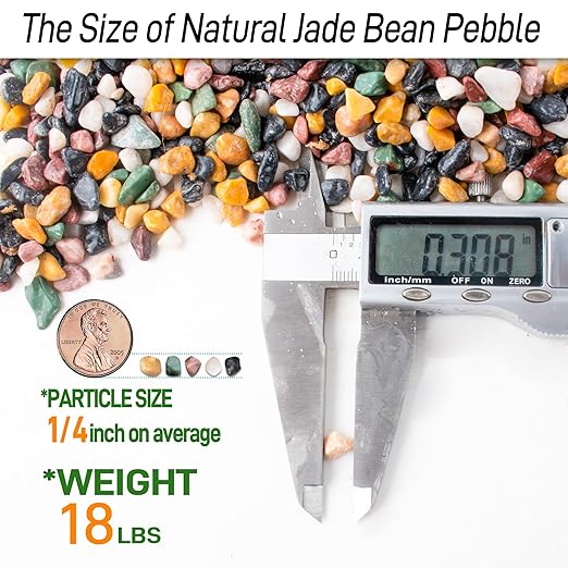 CJGQ 18lb Aquarium Gravel for Plants, 1/4Inch Fish Tank Gravel for Succulent Cactus and Bonsai, Decorative River Rocks Pebbles for Gardening, Flower Pots, Landscaping,Terrarium
