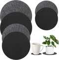Felt Plant Coaster Mat, 6 Pcs Round Plant Saucers for Indoors Reversible Absorbent Waterproof Fabric Flower Pot Saucers for Gardening Outdoor Pots, DIY Craft Supplies(4”, 6”, 8”)