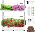 Ahopegarden Indoor Garden Hydroponics Growing System Kit: 60 Pods Indoor Herb Garden with LED Grow Light - Plant Germination Kit, 32L Large Capacity Hydroponic Tower for Vegetables Fruits Flowers