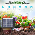 Solar Irrigation System for Garden - Skycow 2W Solar & USB Power Automatic Drip Irrigation Kit15 Potted Indoor Outdoor Garden Balcony Anti-Siphoning Plant Watering System 25 Timing Mode
