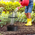 10 Packs Garden Cloches for Plants, Plant Protectors from Animals, Chicken Wire Cloche, Plant Cloche and Cage, Protection for Your Plants and Seedlings, 13" D x 20" H - Black