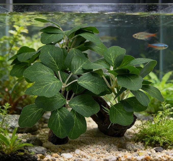 M2cbridge Artificial Fish Tank Plants Aquarium Plant Aquatic Water Grass Foreground Decor(2PCS Large Green)