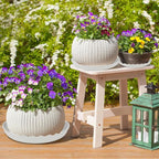 12 Packs Wave Plant Saucer - Plastic Flower Pot Drip Trays/Durable Heavy Duty White Planter Water Tray for Indoor and Outdoor Garden(6/8/10 inch)
