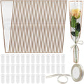 Flower Packaging Kit, 100 Flower Wrapping Bag Single Rose Sleeve 100 Floral Water Tubes 72ft Ribbon Single Flower Packaging Bags for Wedding Mother's Day Florist Birthday Flower Wrapping (White)