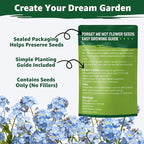 5600+ Forget Me Not Seeds for Planting, Easy to Grow Blue Forget-Me-Not Flowers, Perennial Wildflower Seeds for Ground Cover, Borders & Pollinator Gardens
