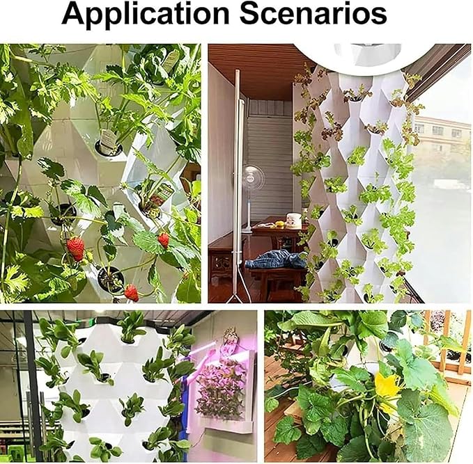 FLTRGO Hydroponic Garden Tower, Vertical Hydroponic Indoor Growing System,Hydroponic Tower Growing Sytem, Multi-Layer Grow Tower for Grow Herbs, Fruits, Vegetables,10floors
