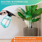 Electric Spray Bottle Plant Mister for Indoor Outdoor Plants, 0.5 Gallon Automatic Watering Can Rechargeable Battery Powered Sprayer with Adjustable Spout for Gardening, Cleaning(Green Style)